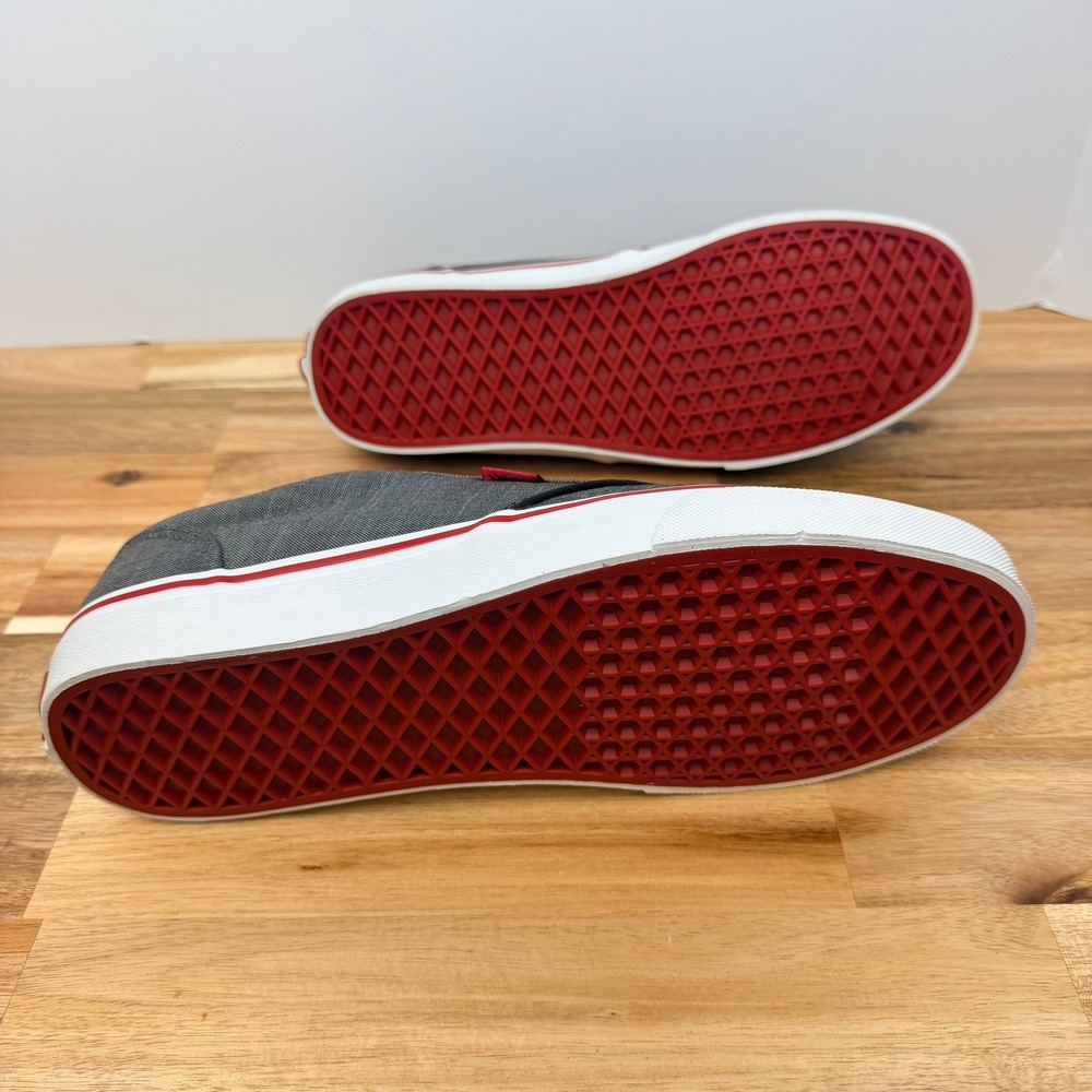 Vans Atwood Textile Dark Grey Red Mens Skate Shoes Size 11 - Picture 7 of 9